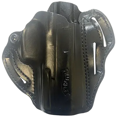 PDP 4" Speed Scabbard Holster Black Leather By DeSantis